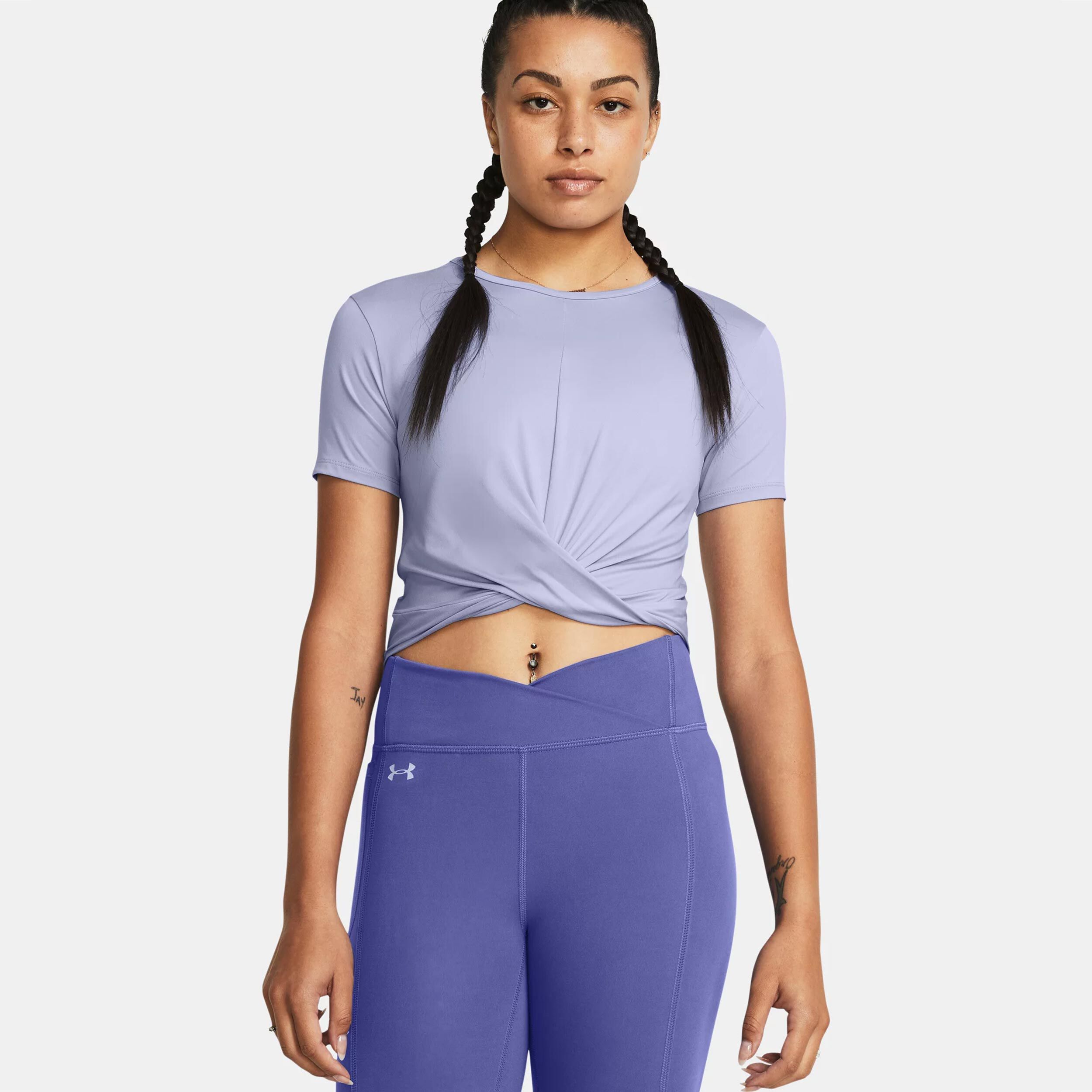 Under Armour Motion Crossover Crop T-shirt Femmes - Violet