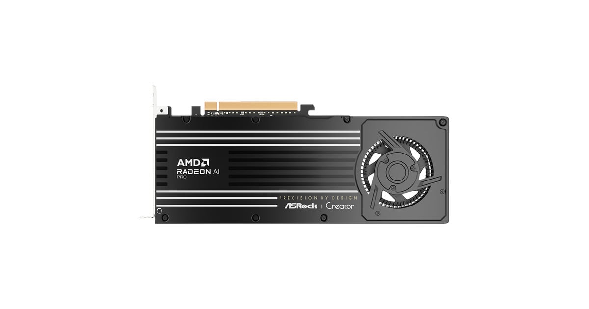 ASRockRadeon AI PRO R9700 32 GB grafische kaart  (Zwart, 4x DisplayPort)