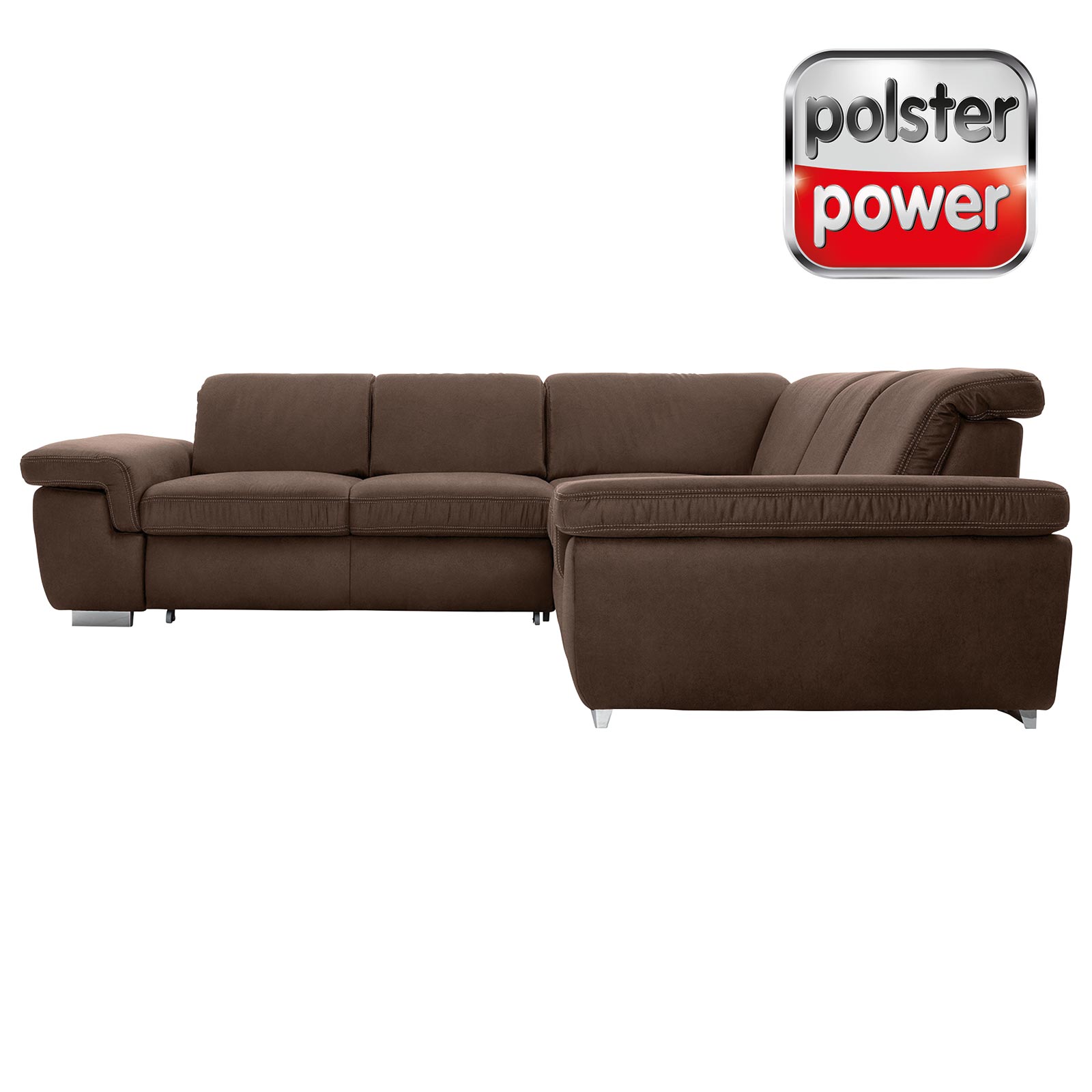 polsterpower Boxspringsofa - Saddle nougat - Basismodell - rechts