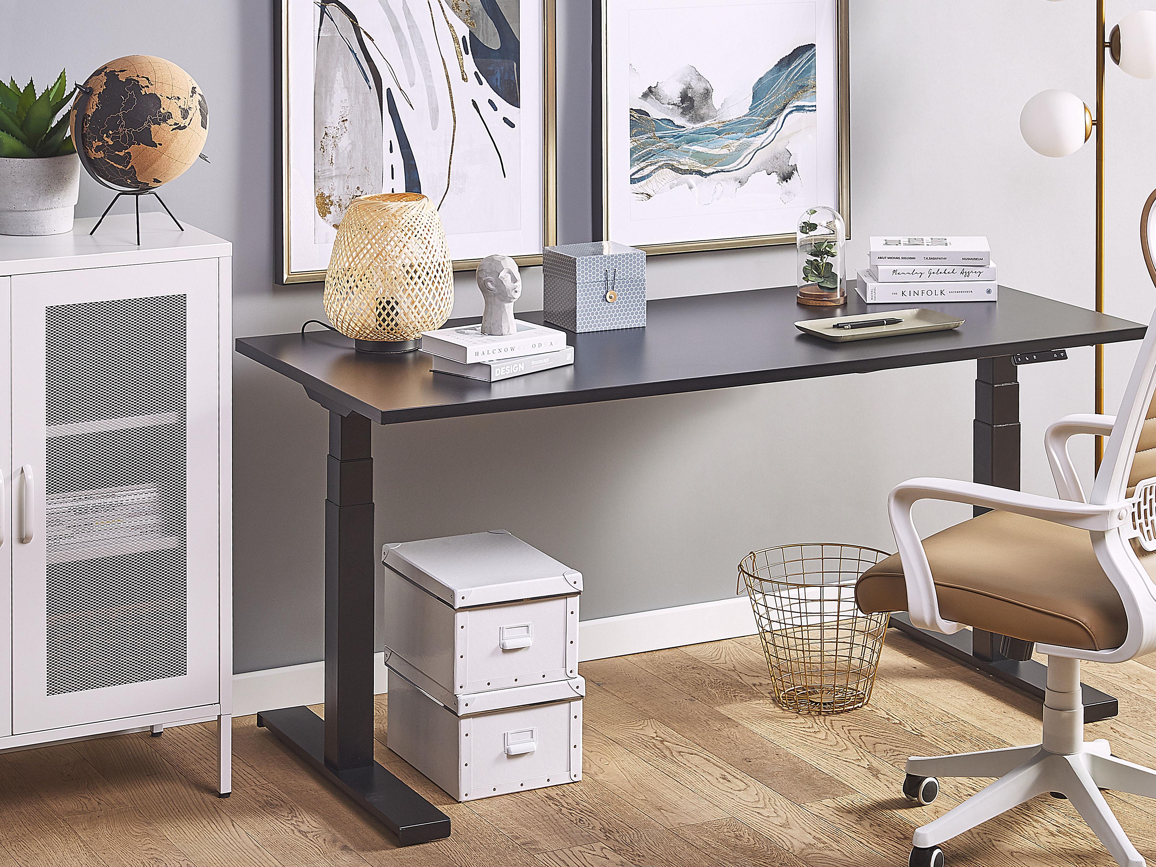 Elektrisch verstelbaar sta-bureau DESTIN II Zwart 160 cm 72 cm