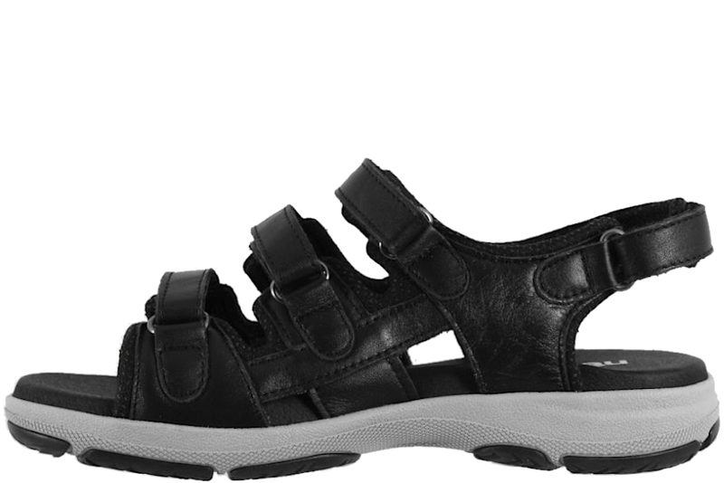 NEW FEET SANDAL I SORT GLAT SKIND