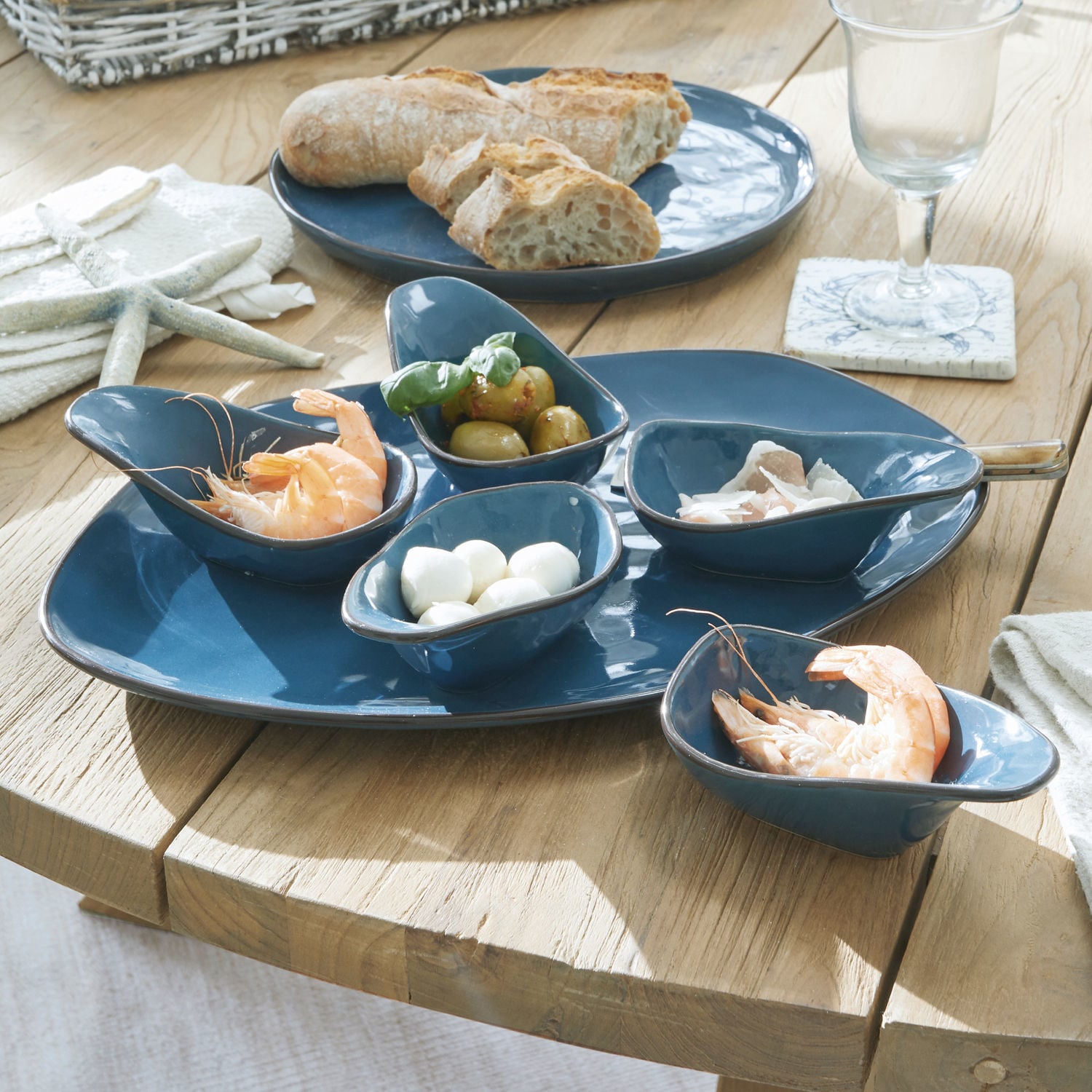 Servierschälchen  6er Set Biarré blau