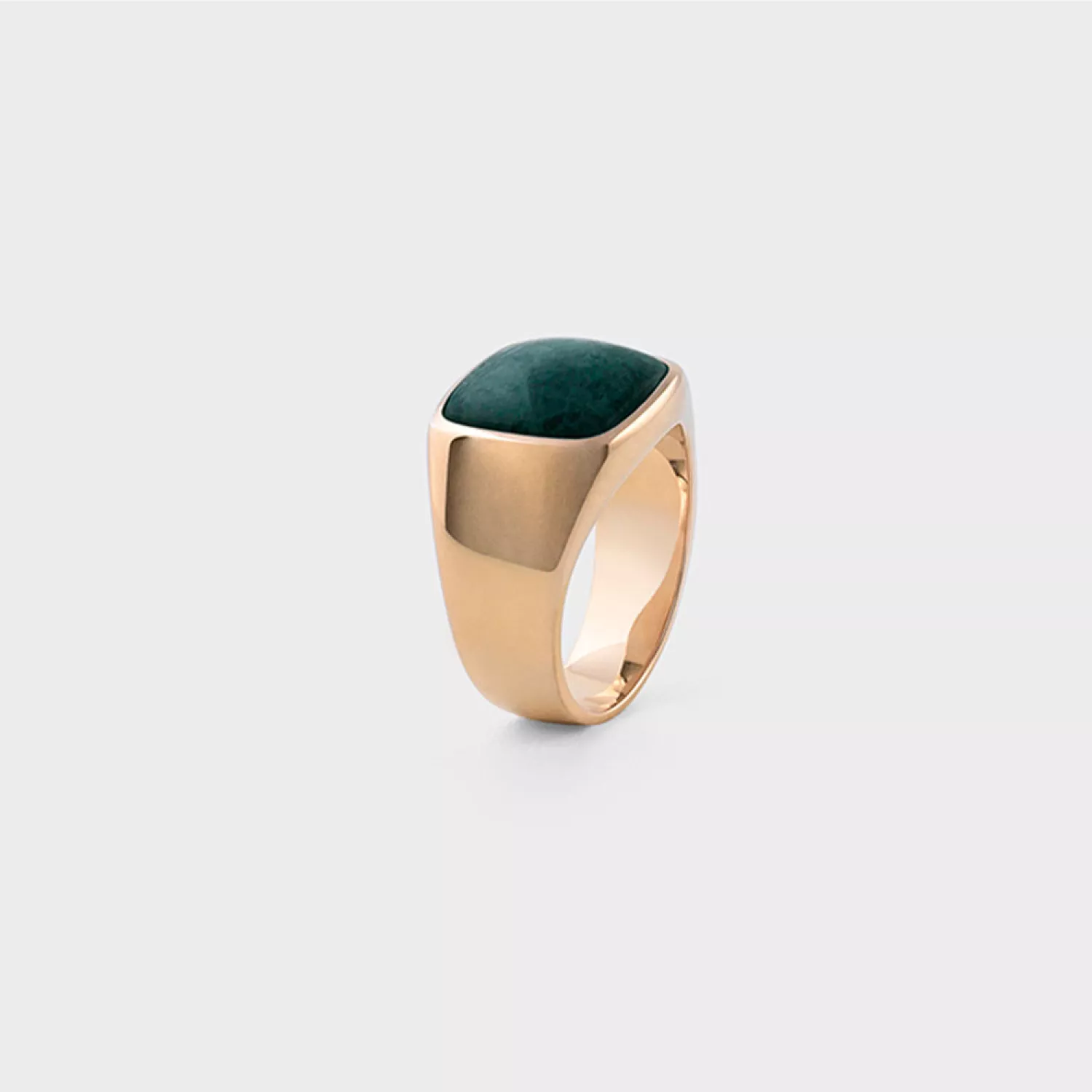 IX Studios Cushion Signet Marble Ring 22 kt. Forgyldt Sølv DMN0282GDGRMA