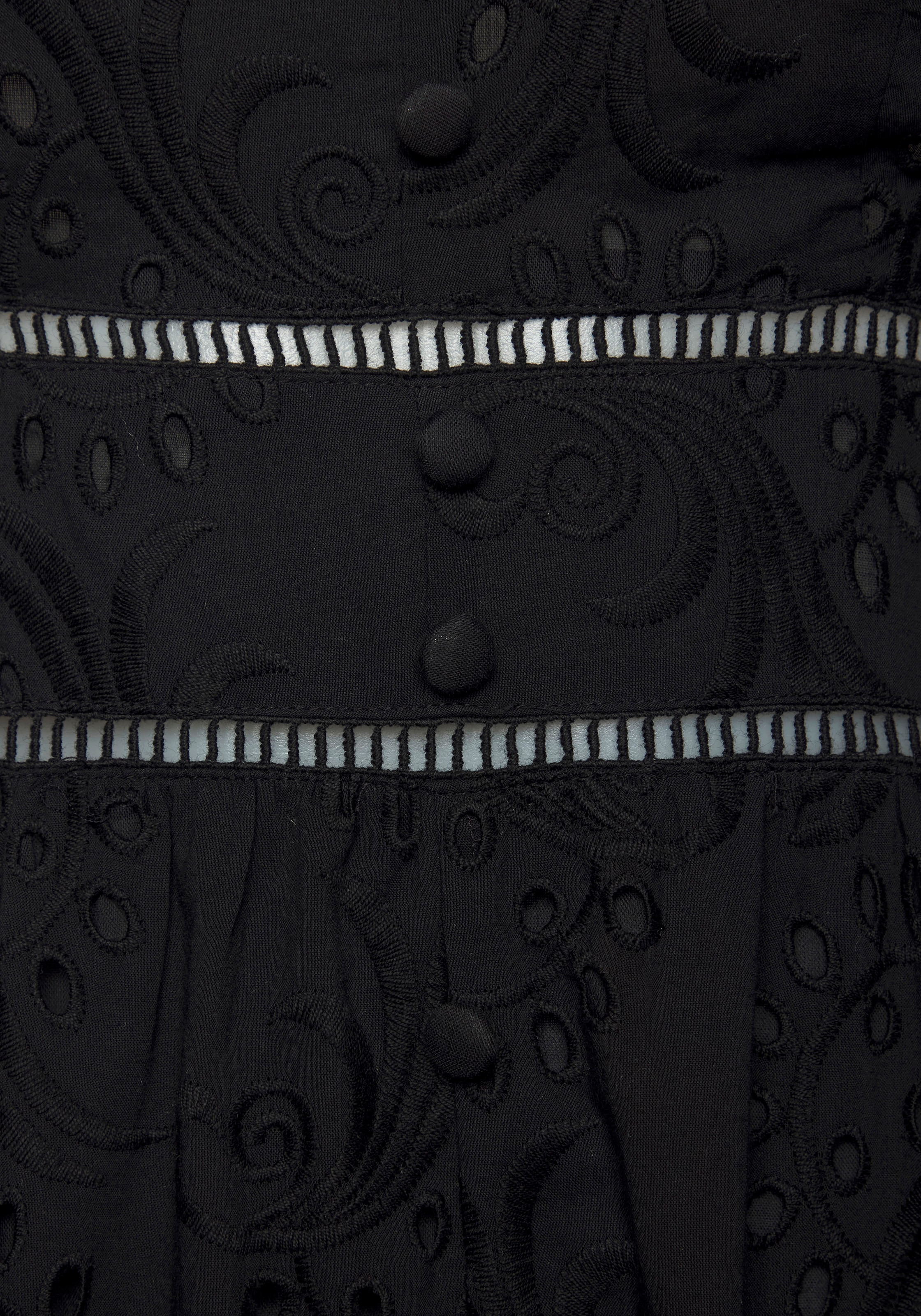 LASCANA Midikleid mit sommerlicher Lochstickerei