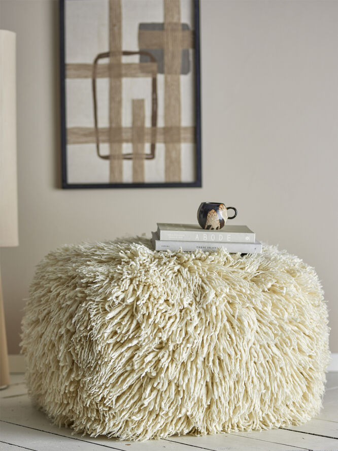 Bloomingville Lomba Puf, Natur, Uld Natur