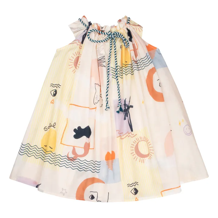 Bonnie & The Gang Robe Dottie Motif Coton Bio | Ecru