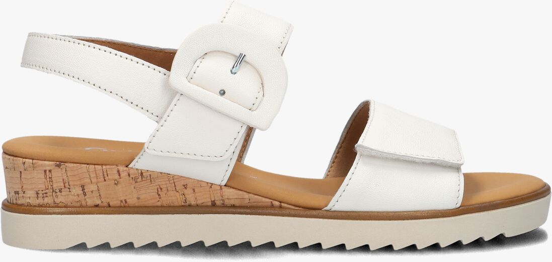 witte gabor platte sandalen 752
