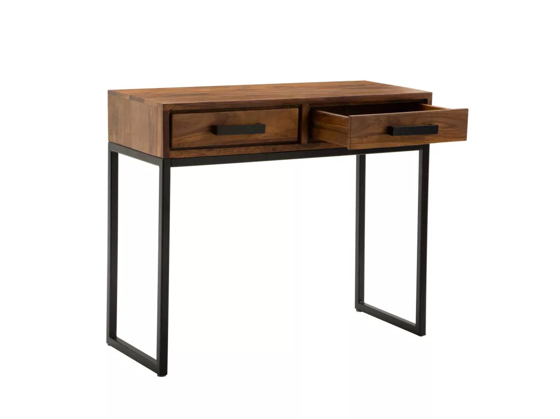 Table Console Bois Massif 90 cm Table d'ordinateur Table du Couloir
