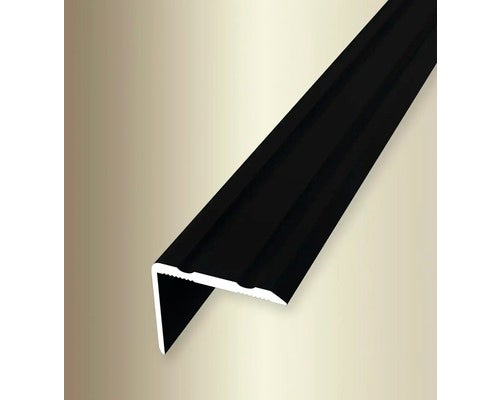 Hoekprofiel 235SK zelfklevend 24,5x20x2 mm aluminium geanodiseerd zwart 100 cm