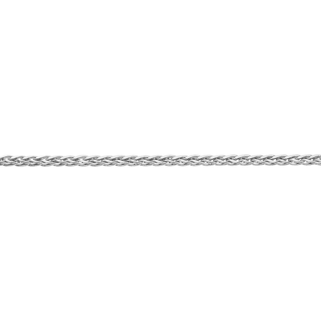 Bracelet Sherihane Maille Palmier Argent Blanc