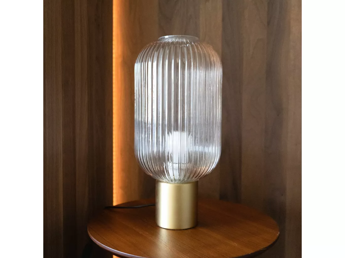 Lampe en verre cannelé - Lou