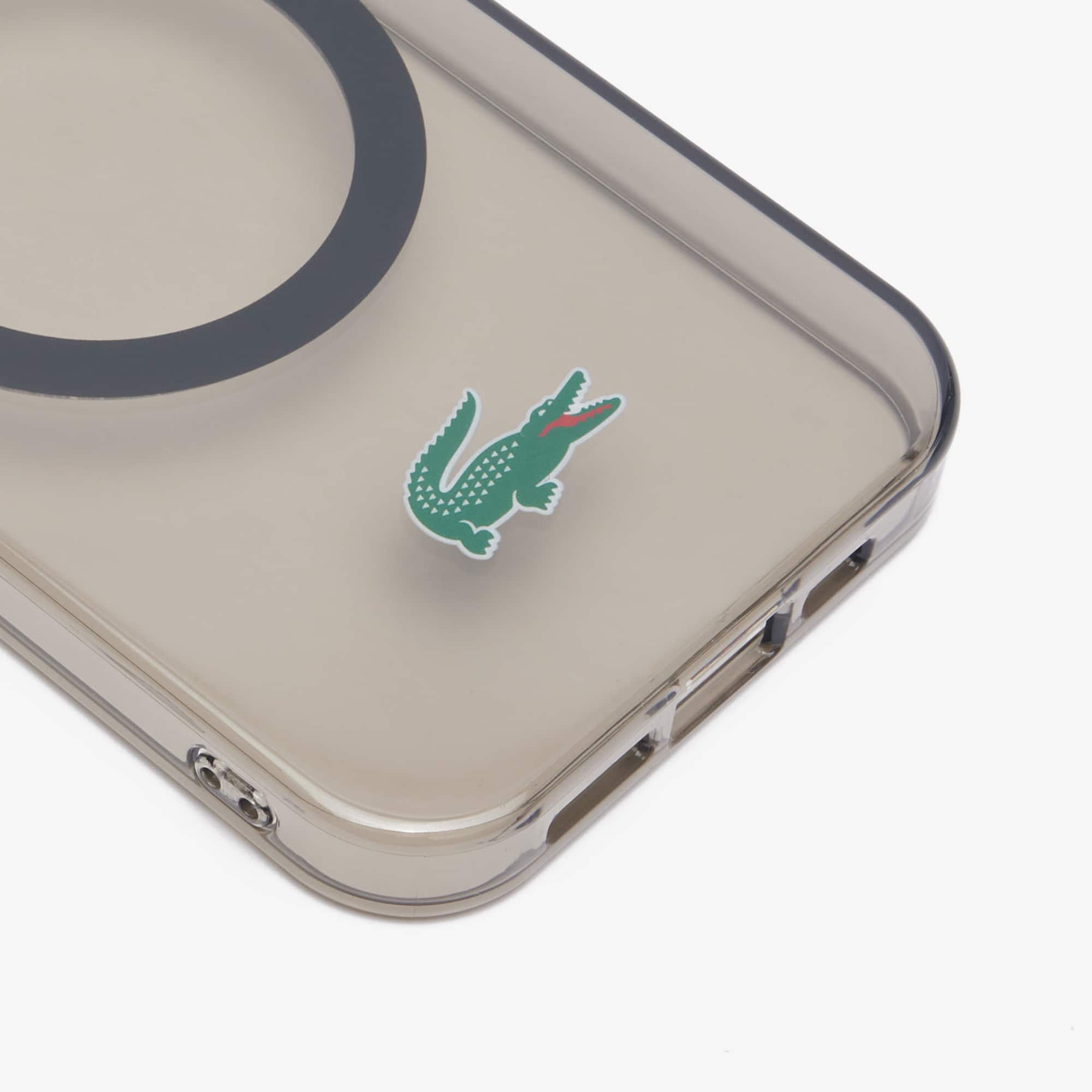 Coque iPhone 15 Pro avec crocodile signature Coques iPhone - Noir - Lacoste - Unisex