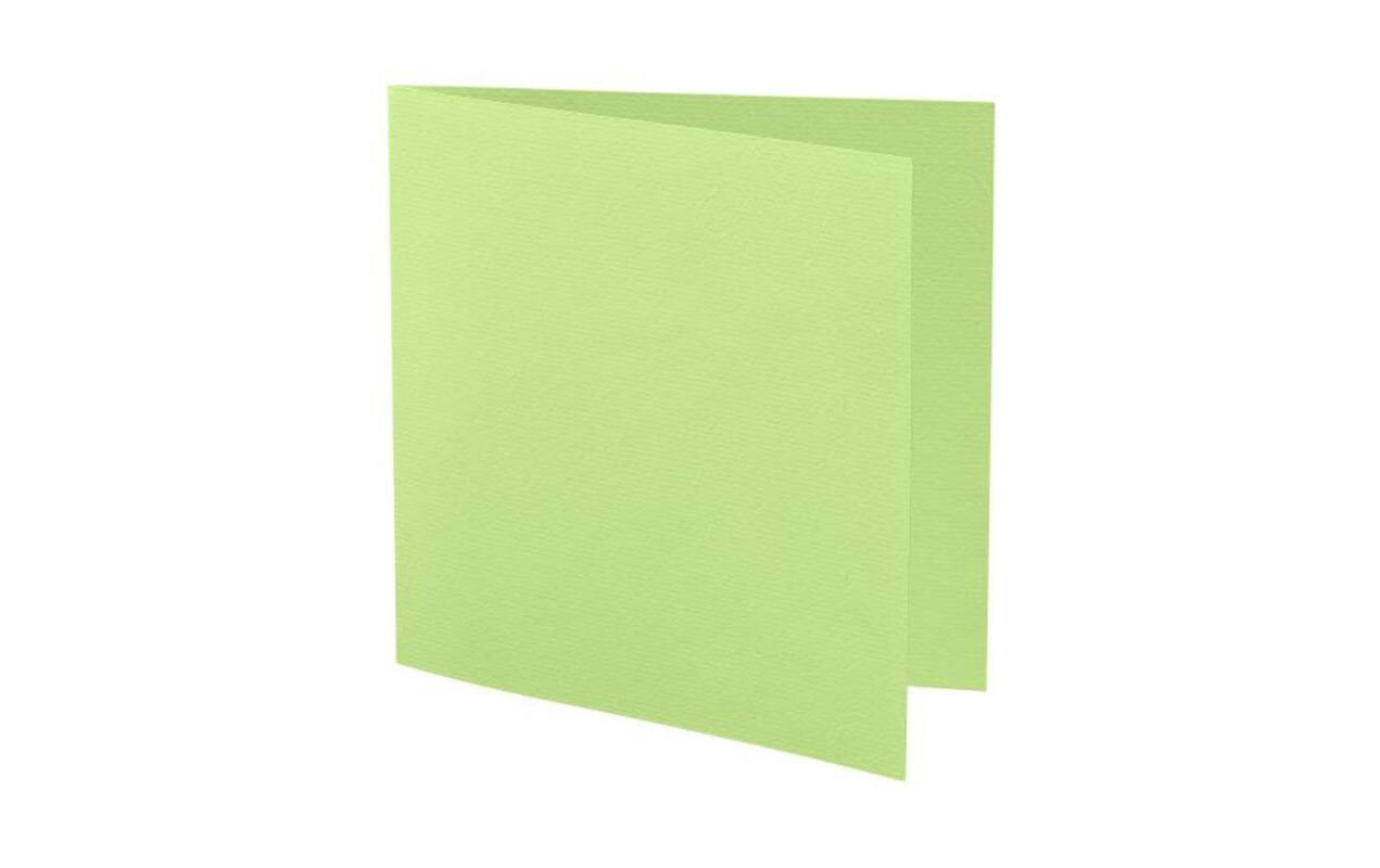 Blankokarte 1001, 15.5 x 15.5 cm, 5 Blatt, BirkengrünSchreibkarte quadratisch