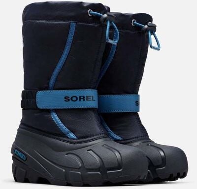 Sorel Childrens Flurry Vintersko, Collegiate Navy/Atmosphere