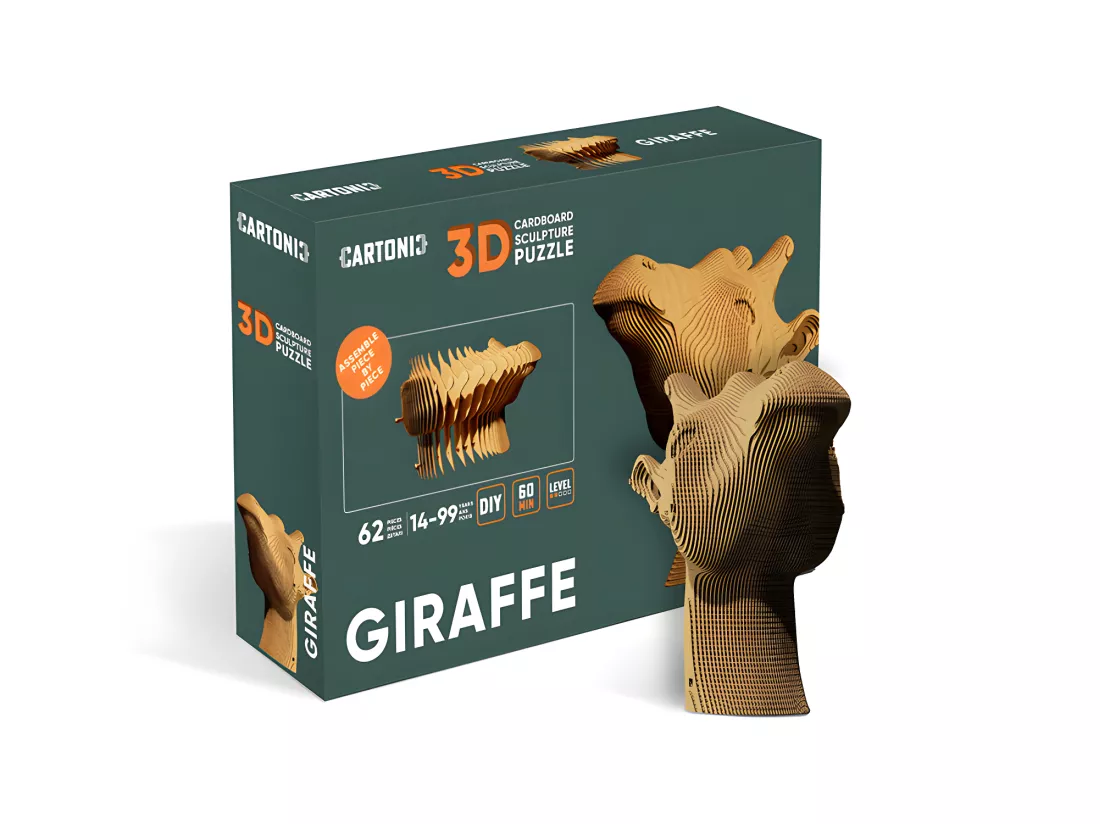 Puzzle 3D Girafe Naturel Cartonic