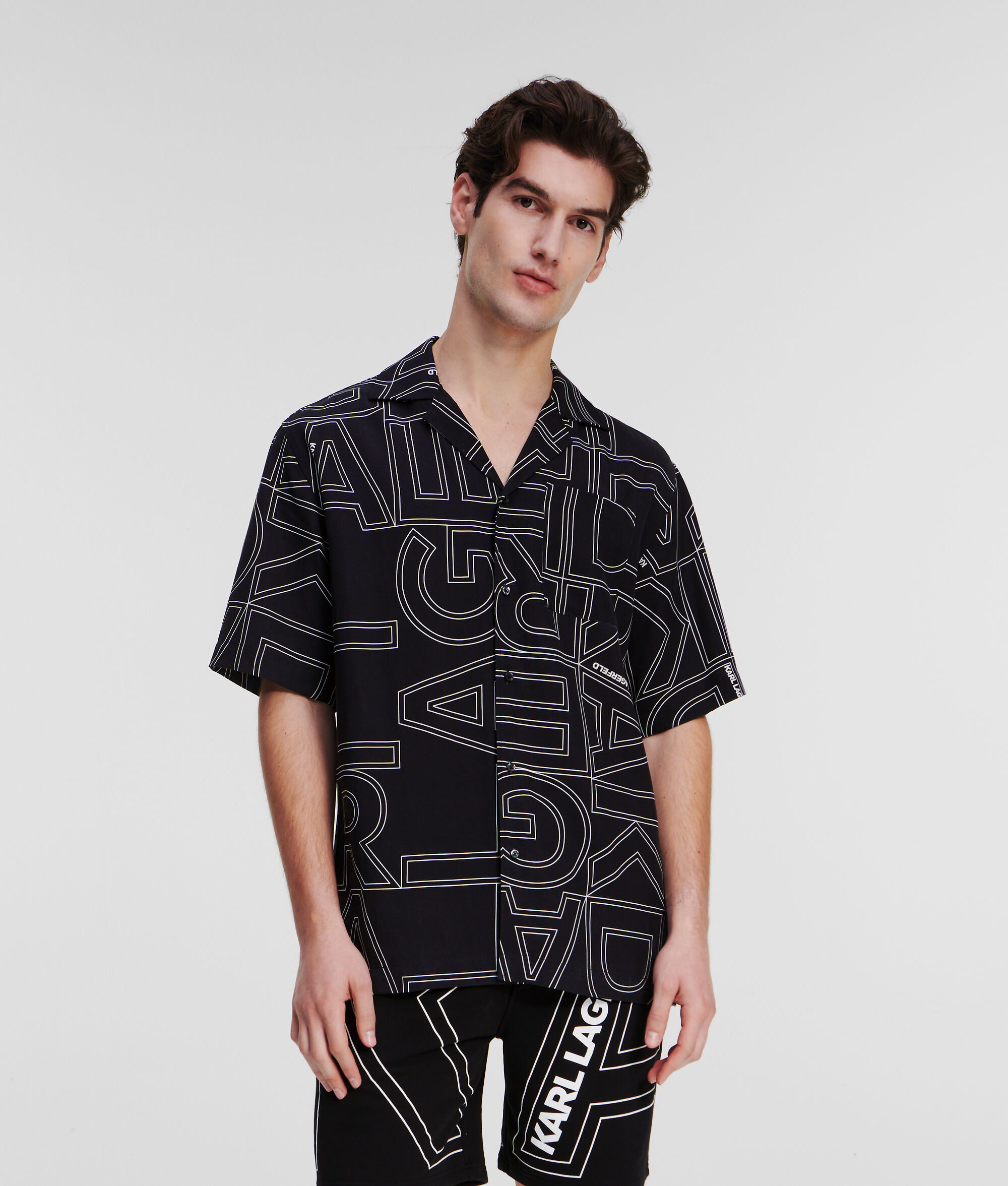 CHEMISE AVEC LOGO KARL FAÇON ALL-OVER