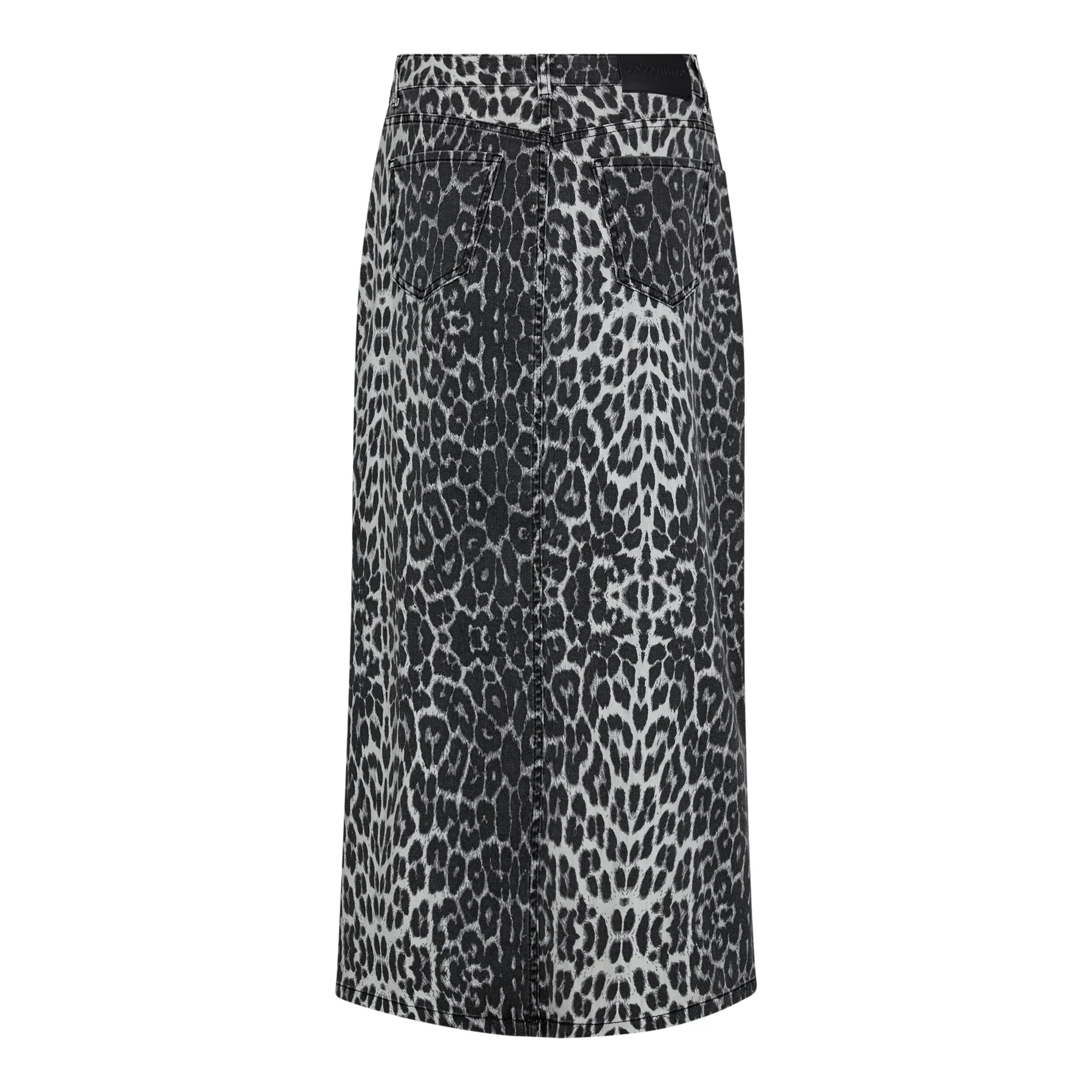 Co´Couture Leocc Denim Slit Skirt 34110 140 dark grey