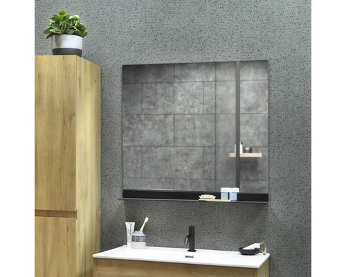 Badkamerspiegel Sofi 80 x 75 cm met metalen plankje