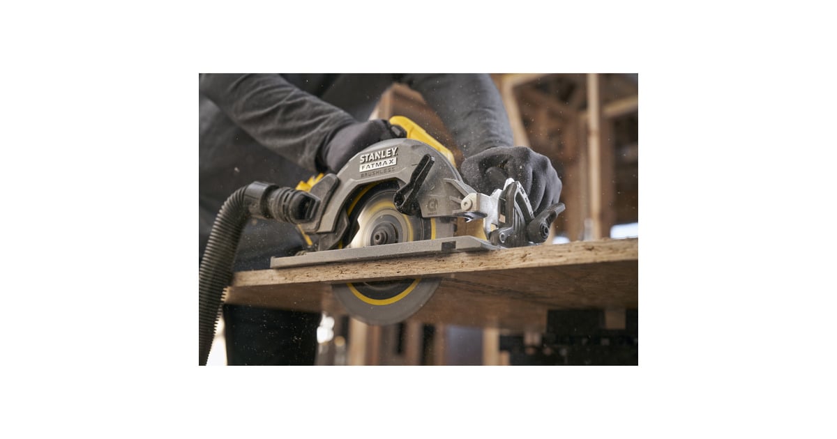 StanleyFATMAX V20 18V Cirkelzaag 190mm handcirkelzaag  (Zwart/geel, Accu en oplader inbegrepen, met koffer)