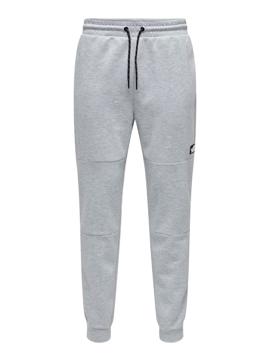 ONSLIAM Normal geschnitten Jogginghose Light Grey Melange