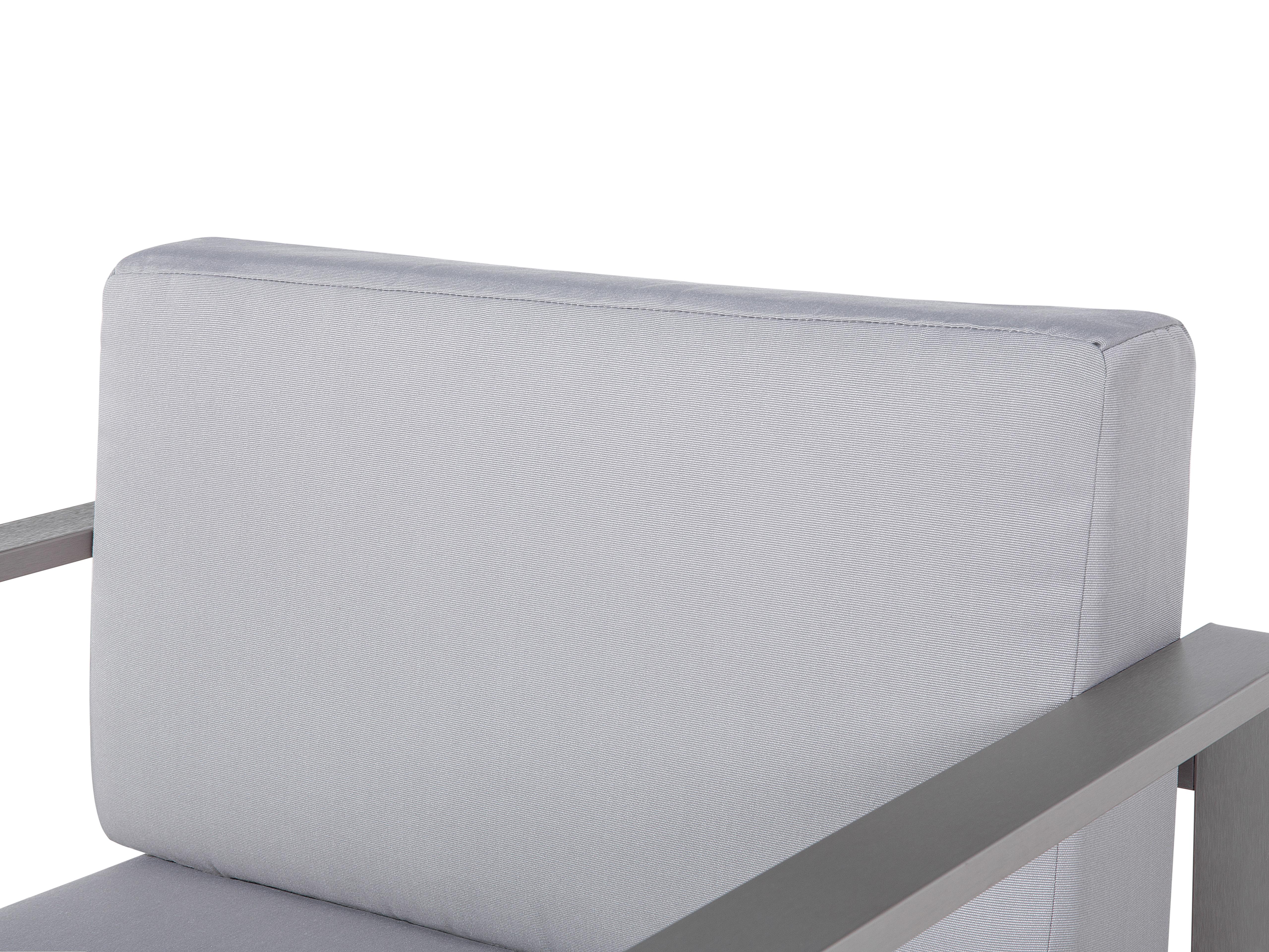 Loungeset met tafel 4-zits SALERNO Metaal Lichtgrijs