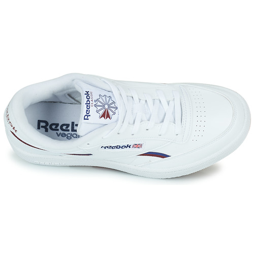 Reebok Classic - CLUB C 85 VEGAN - Blanc / Bleu / Rouge