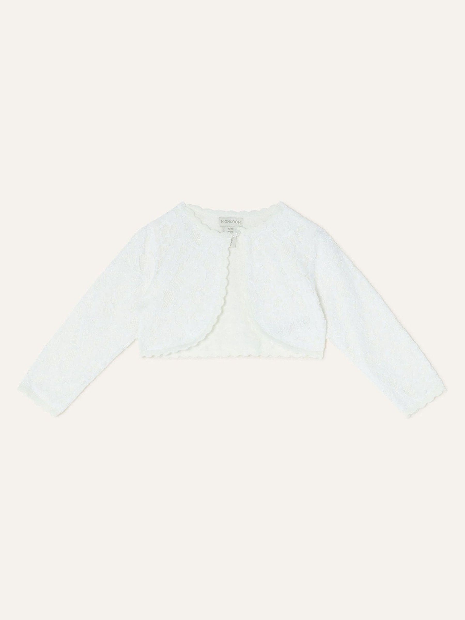 Monsoon 100% katoenen babyvest met kant
