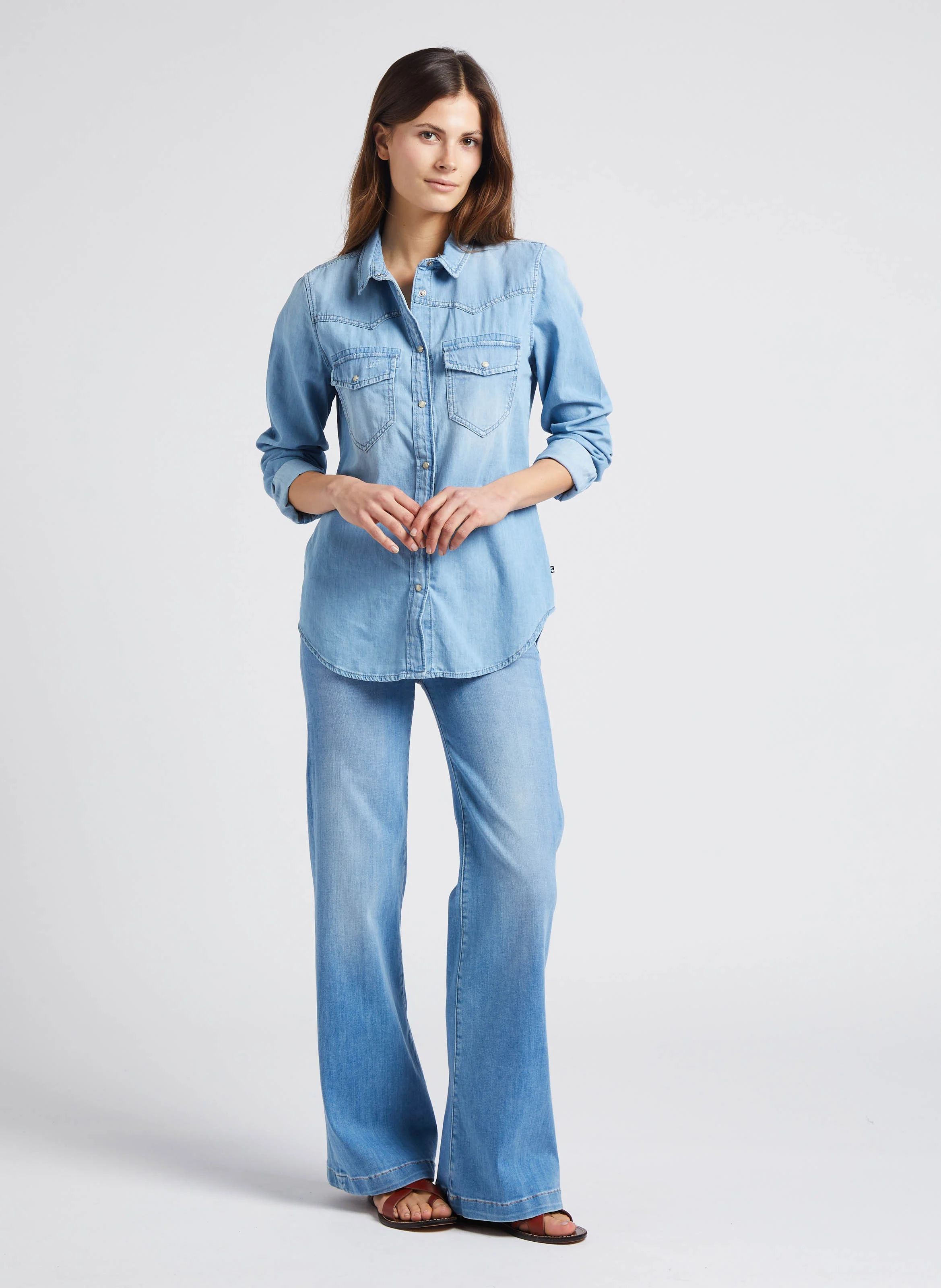 PULPHIFL - Jean flare taille haute | Bleu
