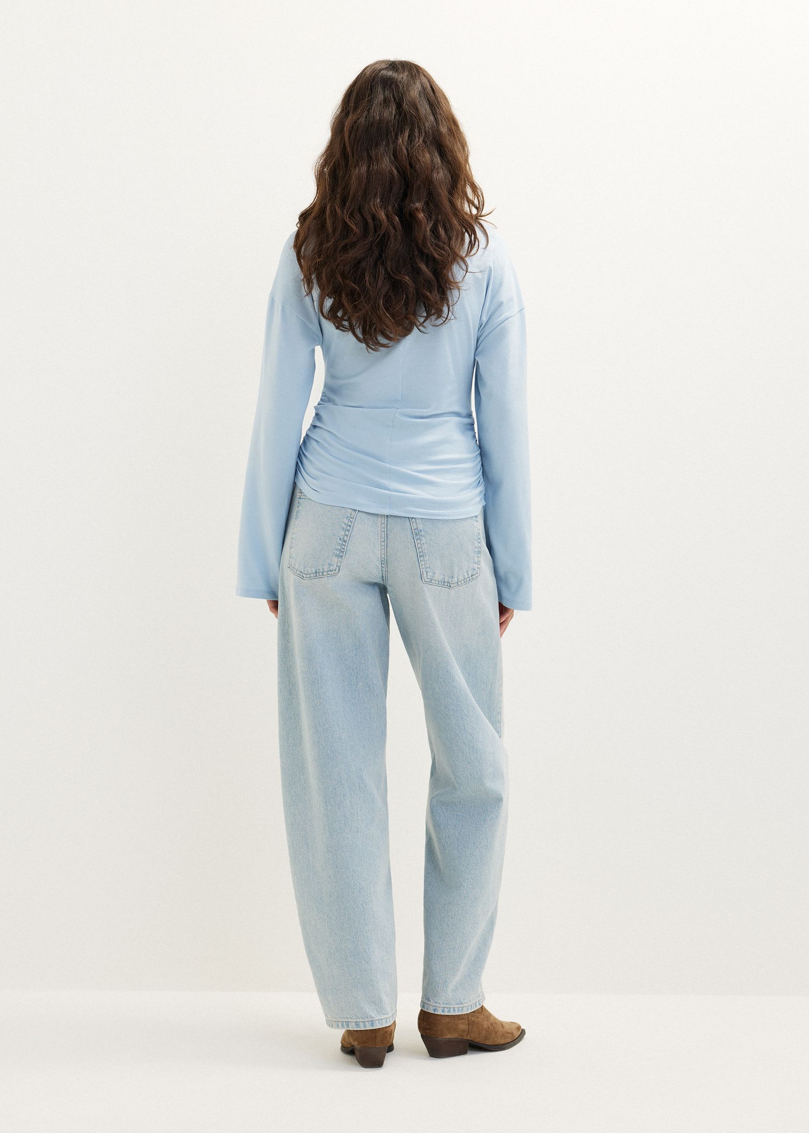 Longsleeve met zijplooi