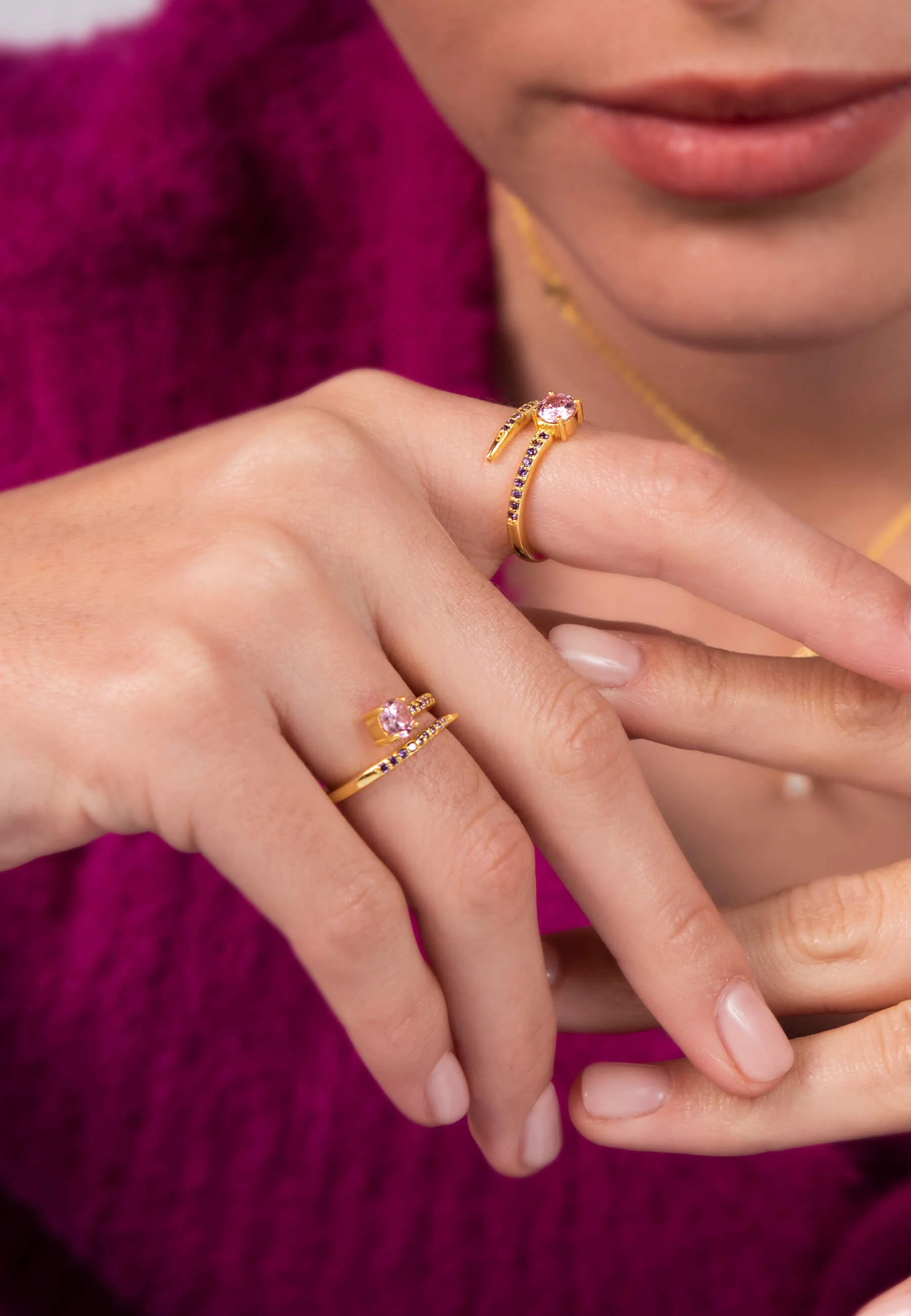 ALISA - Bague | Rose