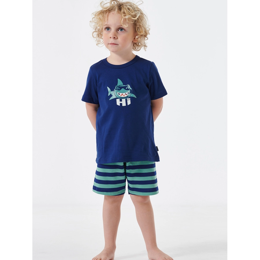 Schiesser Pyjama Casual World Organic Cotton dunkelblau