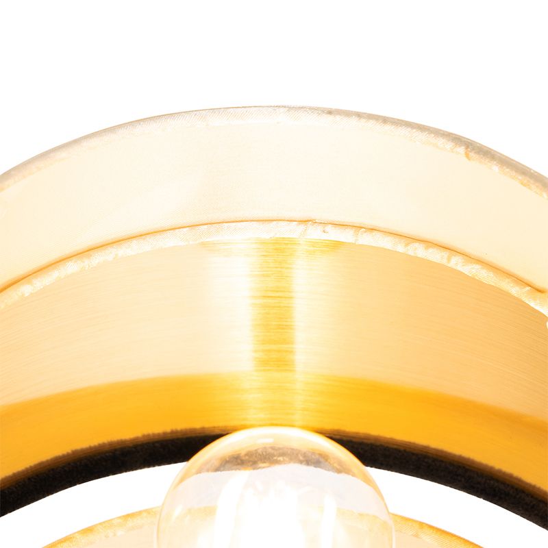 Moderne tafellamp zwart met goud - Elif
