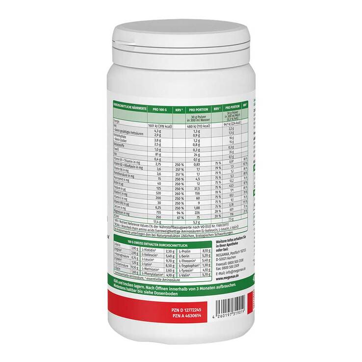Eiweiss 100 Haselnuss Megamax Pulver, 400 g