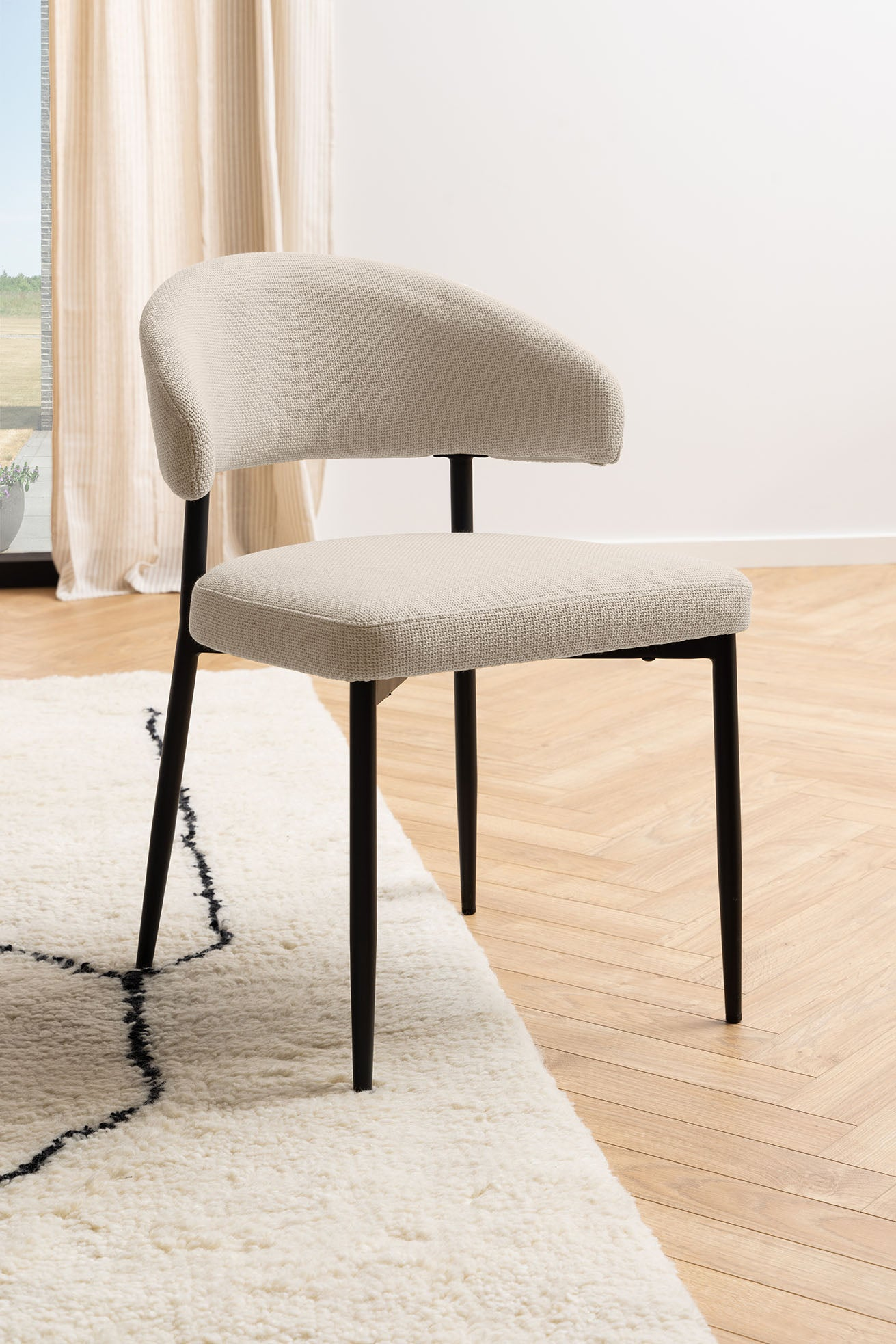 Eldor Eetkamerstoel - Set van 2 - Beige