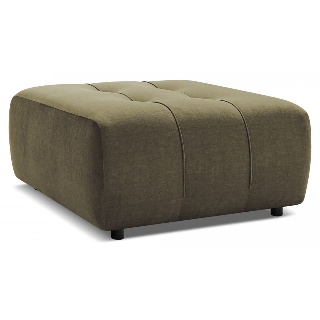 Bobochic Pouf en Velours Arsène vert - 100x100x45 cm