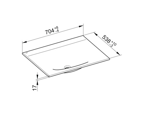 KEUCO wastafelmeubel Edition 11 70,4 x 53,8 cm glanzend wit 31140310700