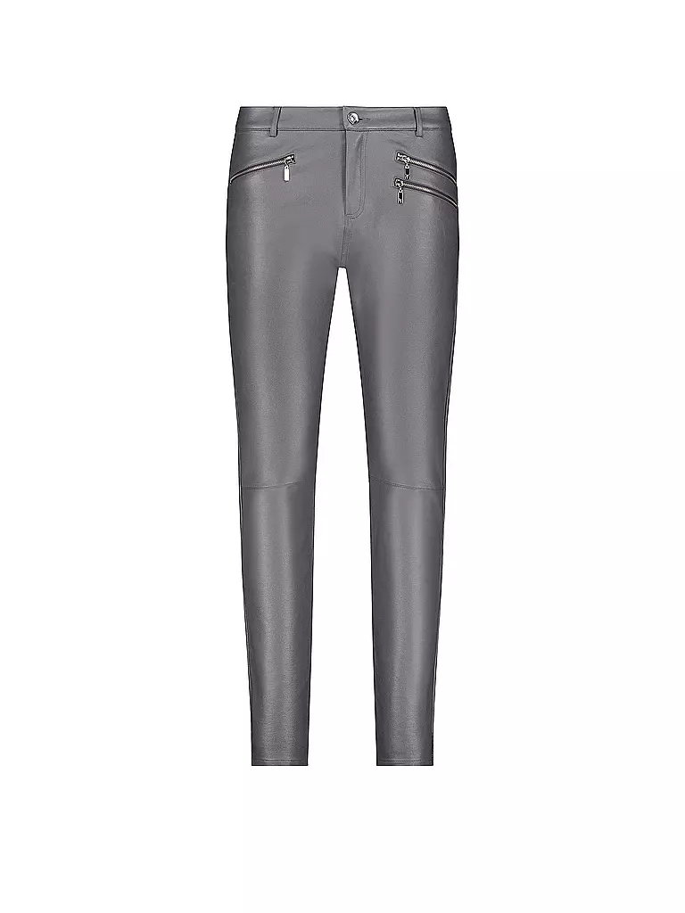 MONARI Hose in Lederoptik grau