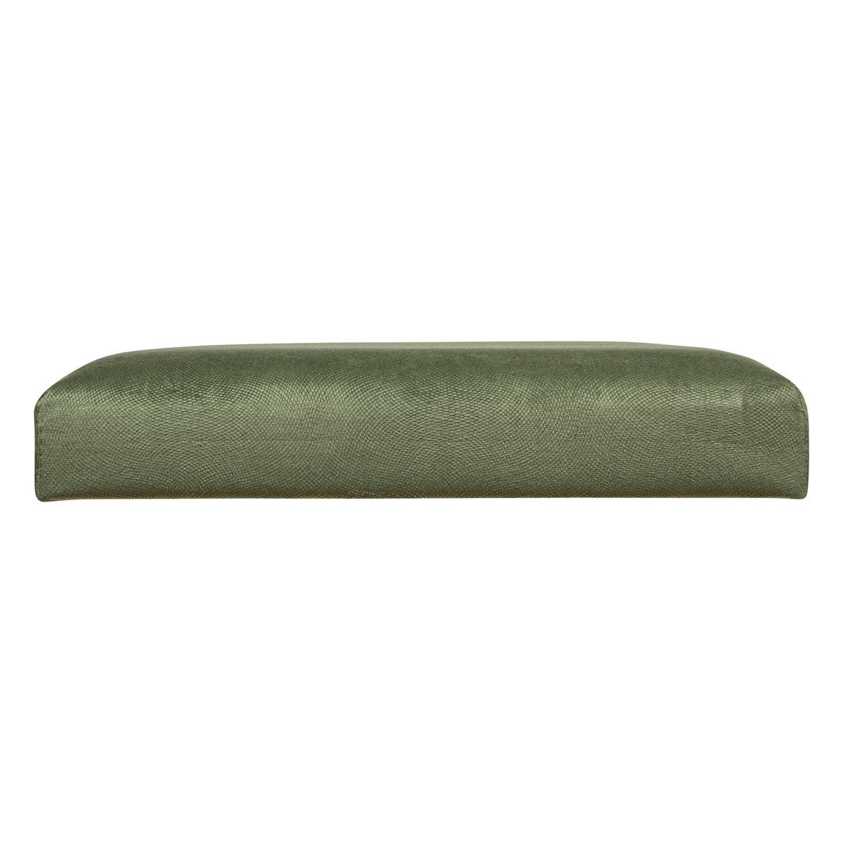POUF PLIANT DOUBLE VELOURS LILOU KAKI D.76X38CM