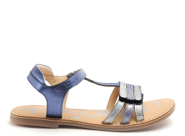 Kickers nu pieds enfant diamanto bleu