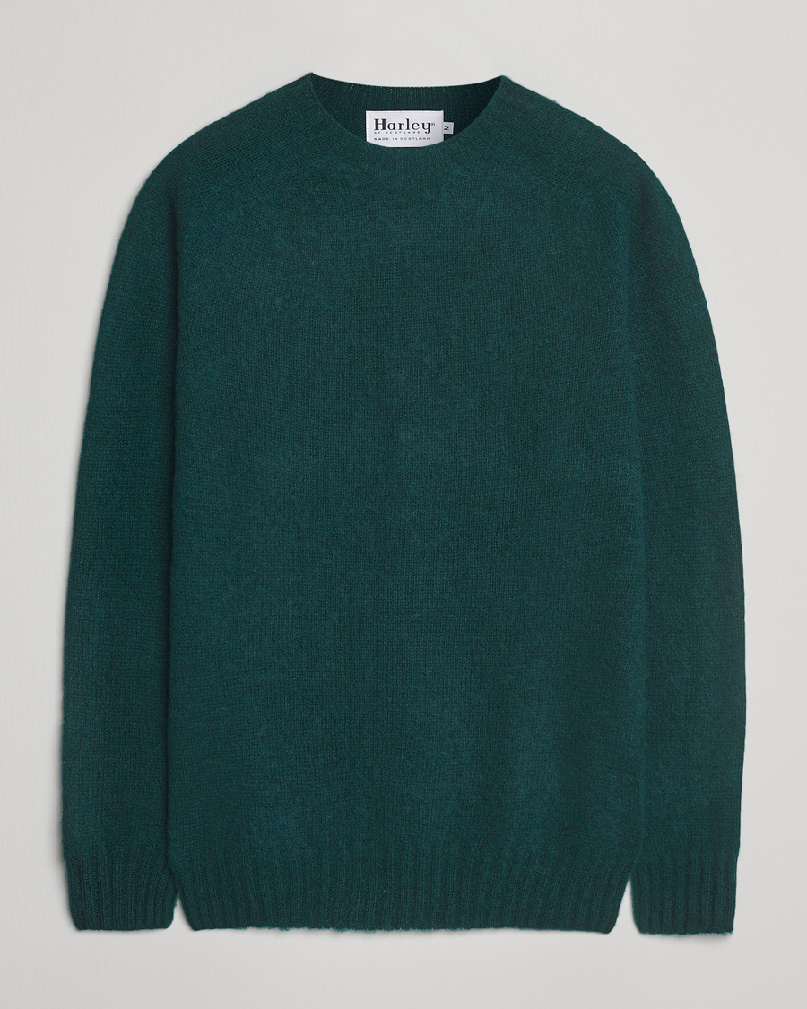 Harley Of Scotland Brushed Supersoft Lambswool Crewneck Tartan