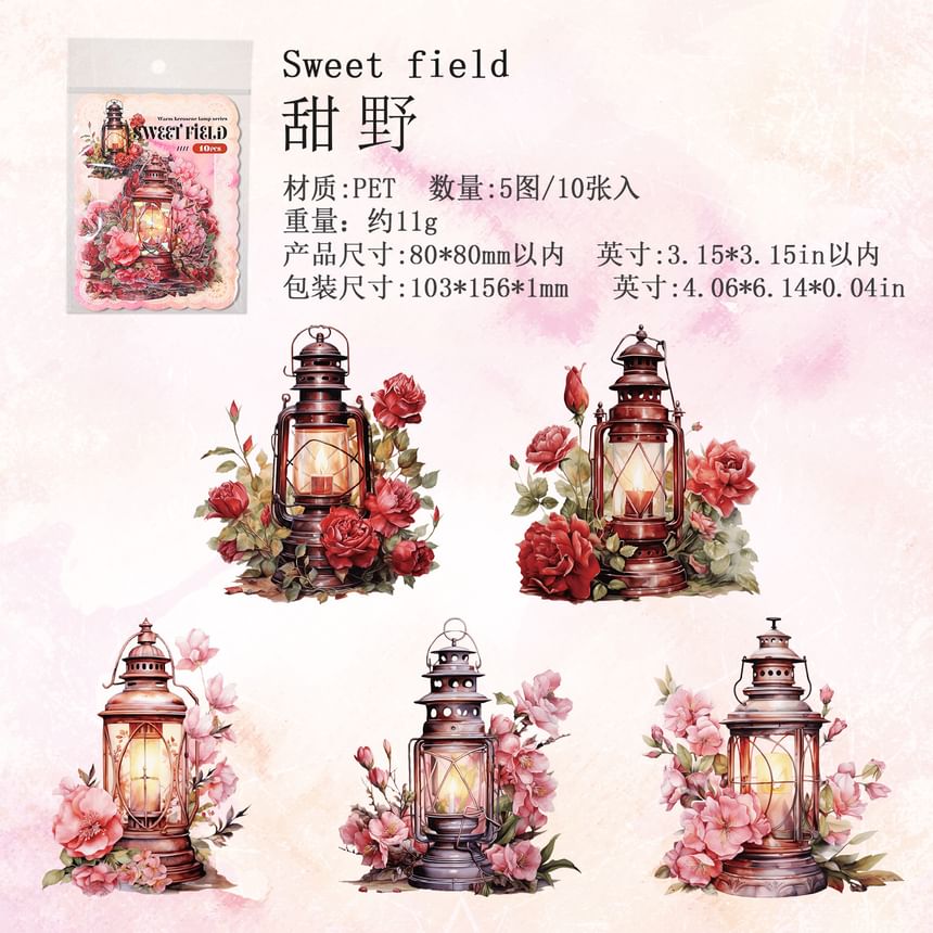 Karnemelk - Set van 10: Bloemen Journaling PET-stickers