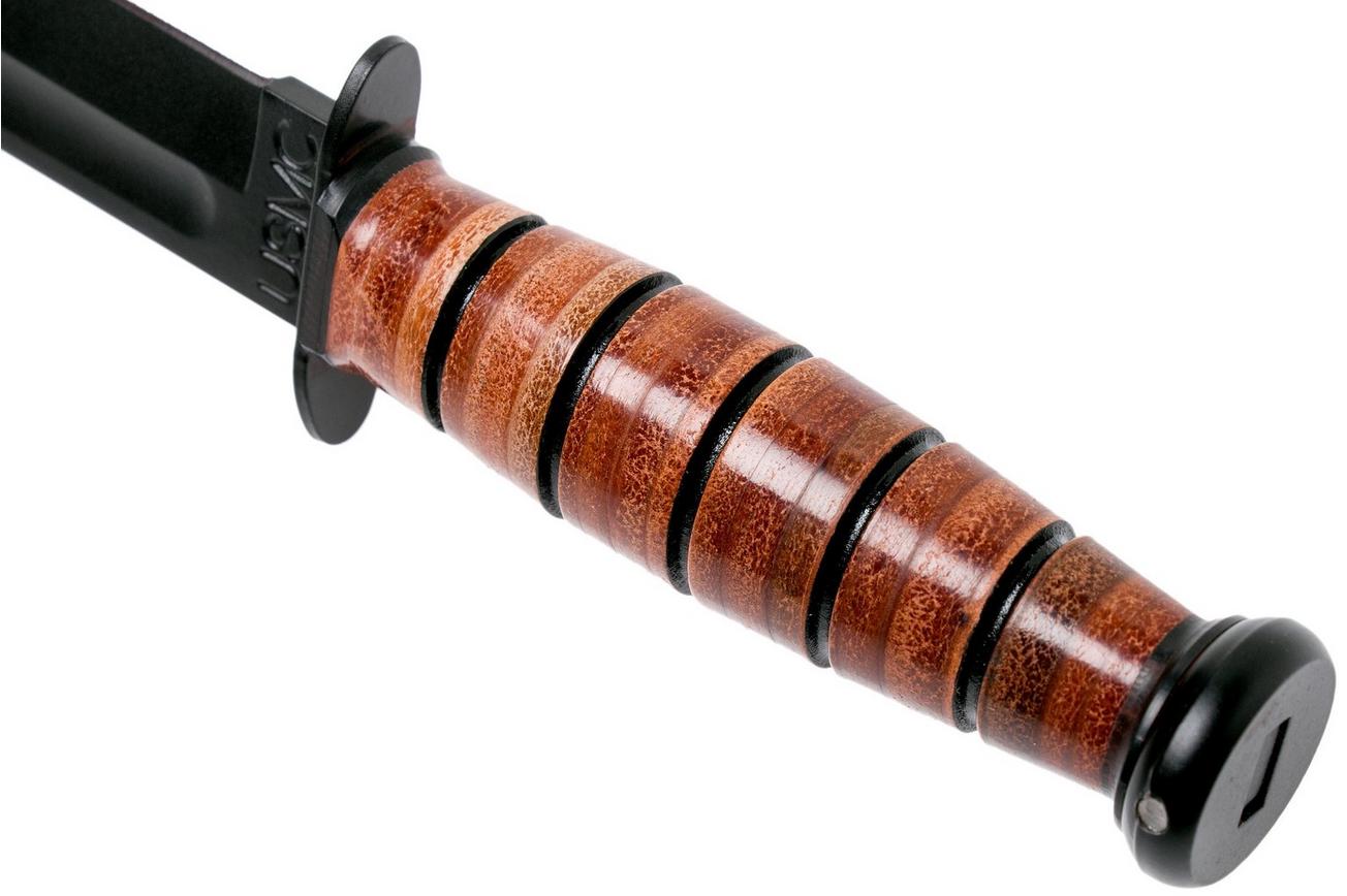 KA-BAR Short USMC Knife 1250, leather sheath