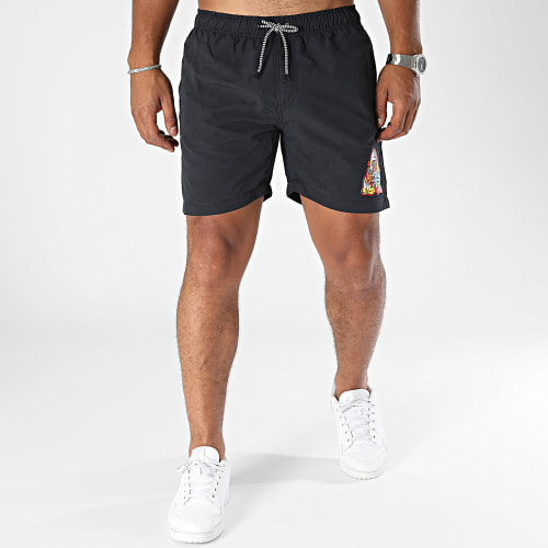 Short De Bain Gorille Graffiti Noir