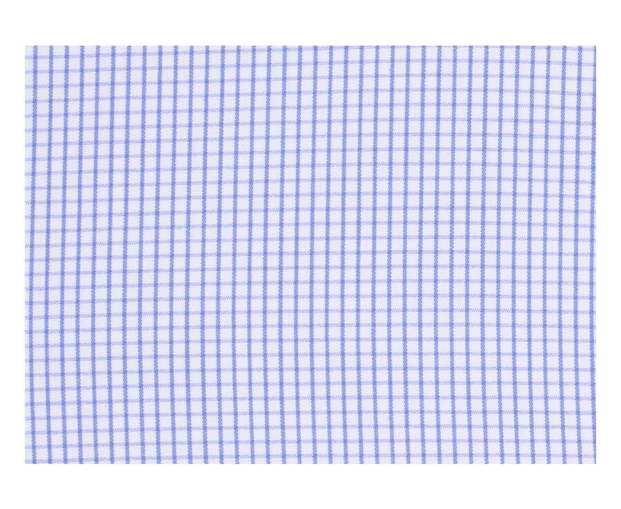 Chemise à carreaux fins blancs et bleus - MARTIN