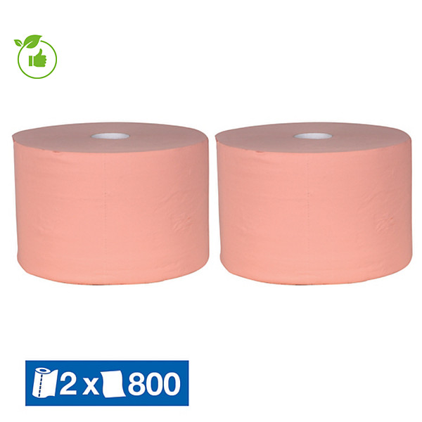 Bobine d'essuyage chamois 1er prix 800 formats, lot de 2