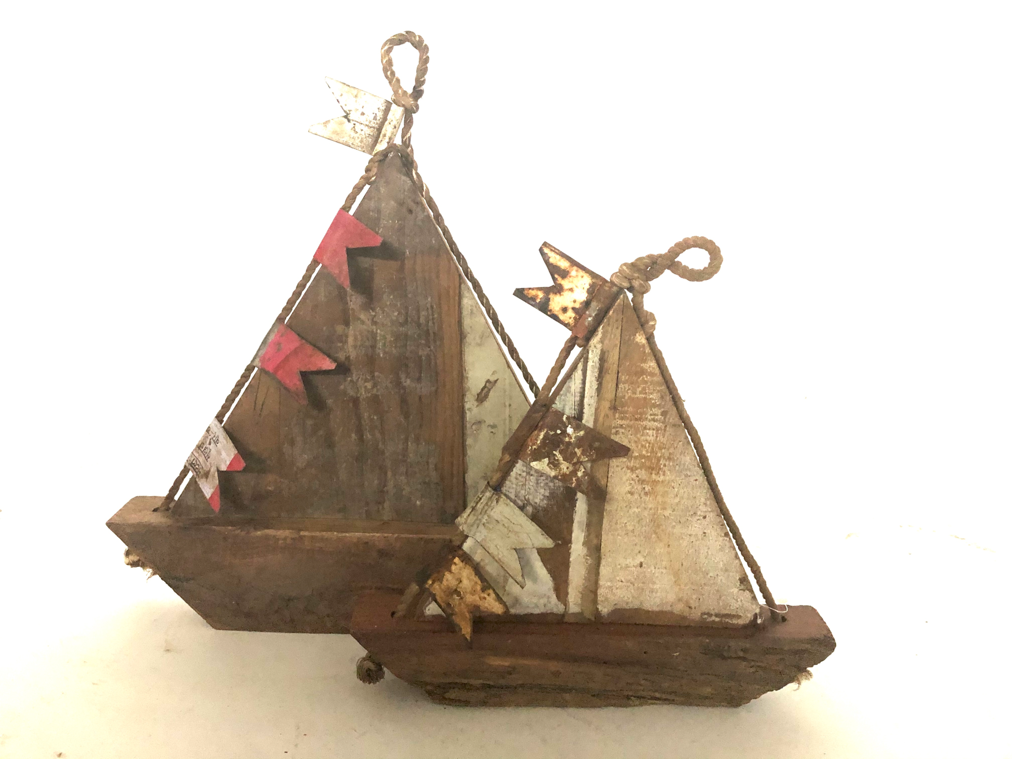 Wooden ship H23cm
