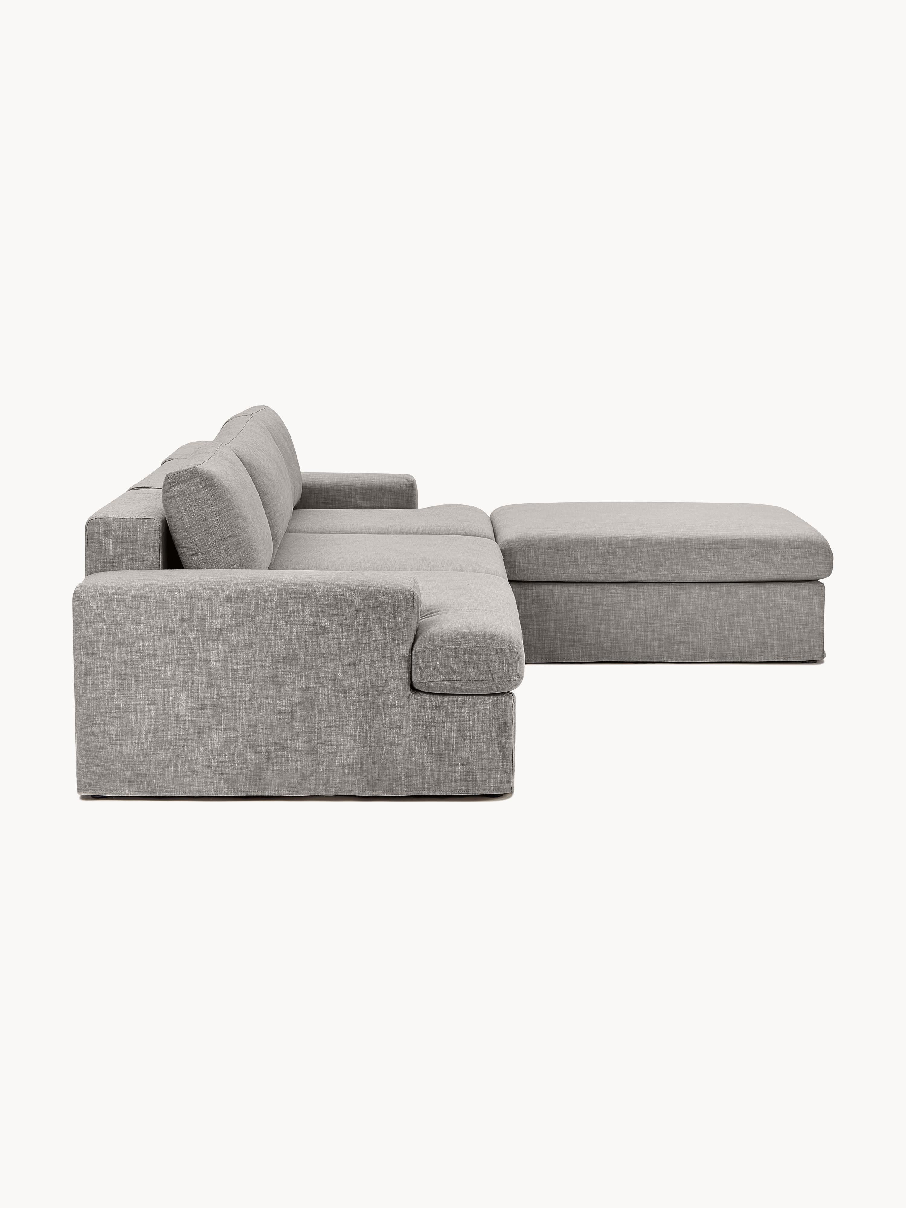 Modulaire bank Russell (4-zits) met poef (links/rechts)