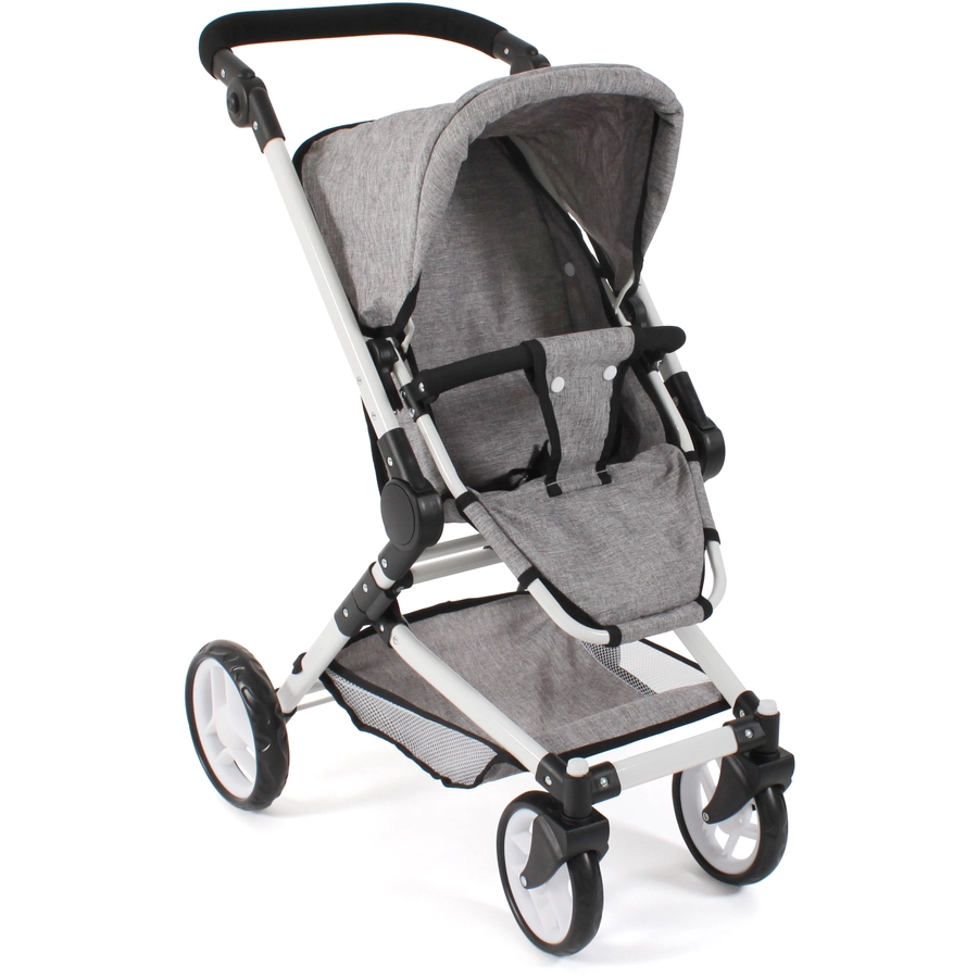 BAYER CHIC 2000 Kombipuppenwagen Fides 3 in 1 grau