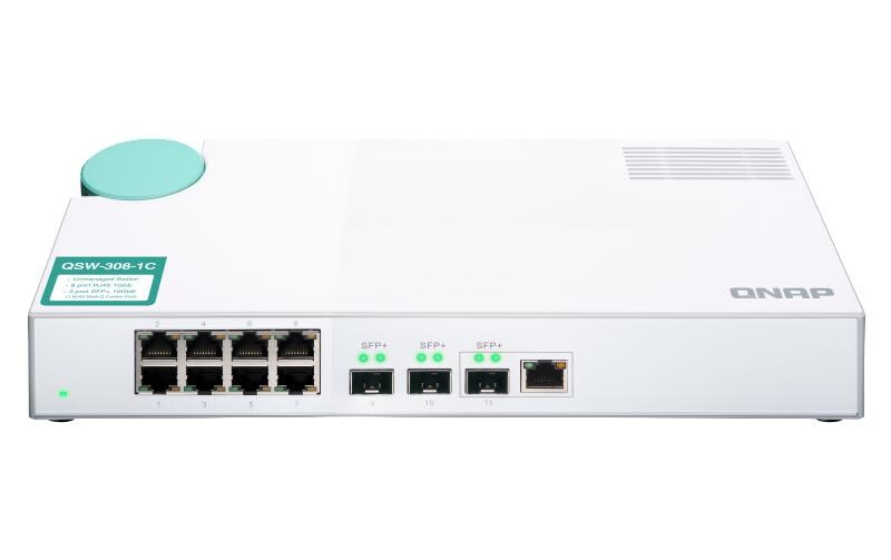 Switch QSW-308-1C 11 Port<br>10GbE-Switch der Einstiegsklasse mit 10GBASE-T/NBASE-T und Gigabit-Ethernet