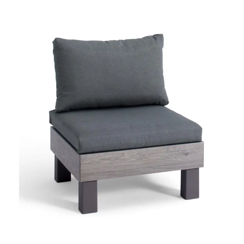 Keter Signature Elements Tuinstoel - met groene kussens - Cappuccino/Ashwood